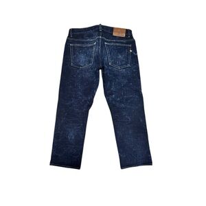 Brave Star Selvedge Jeans Straight Leg Button Fly Dark Denim USA Mens Size 35x28